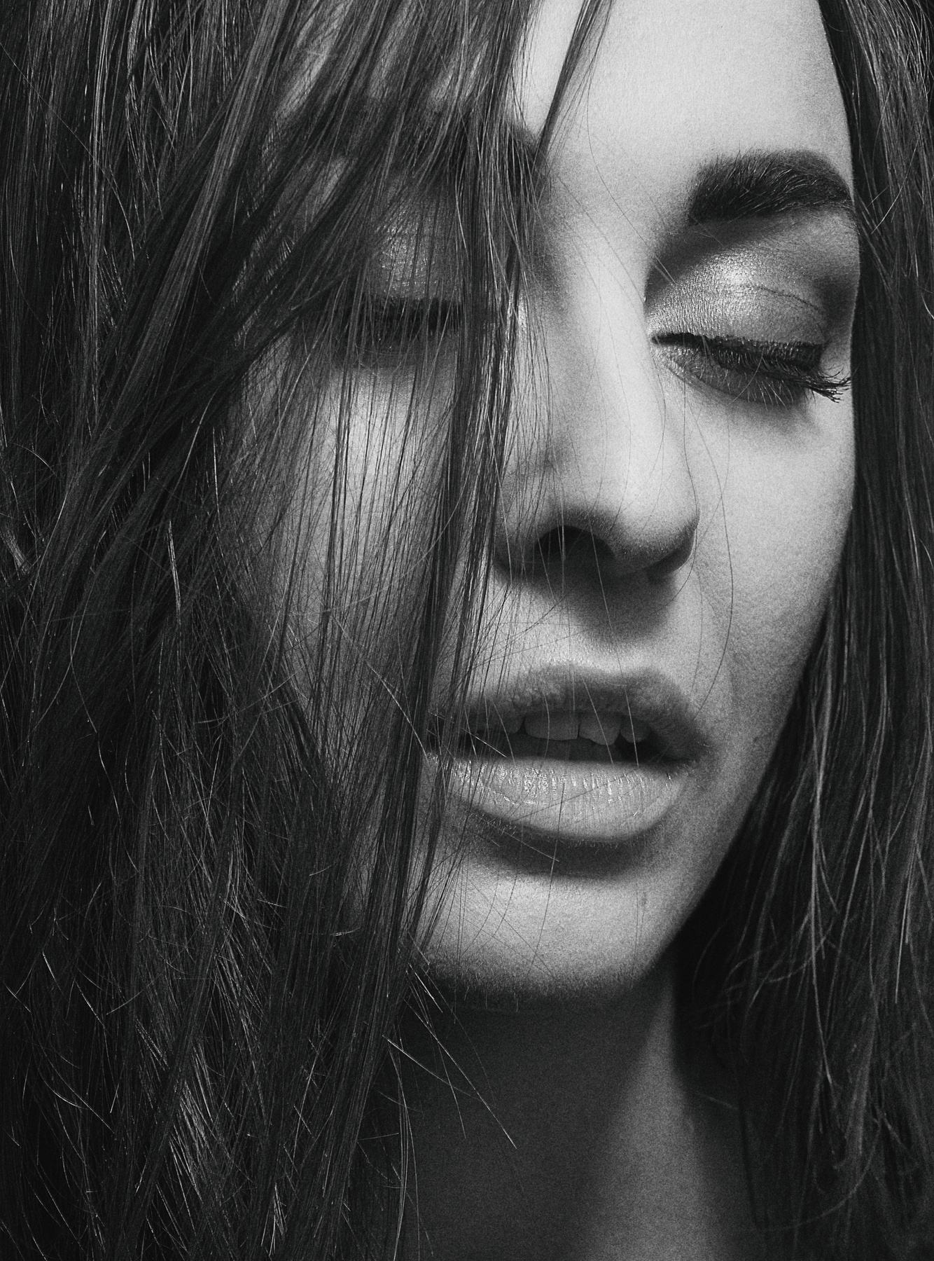 Black and White Photography of a Beautiful Woman