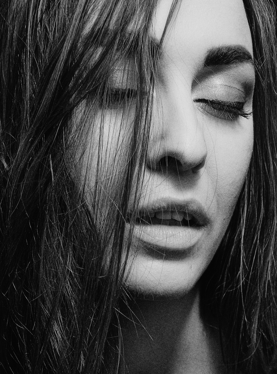 Black and White Photography of a Beautiful Woman